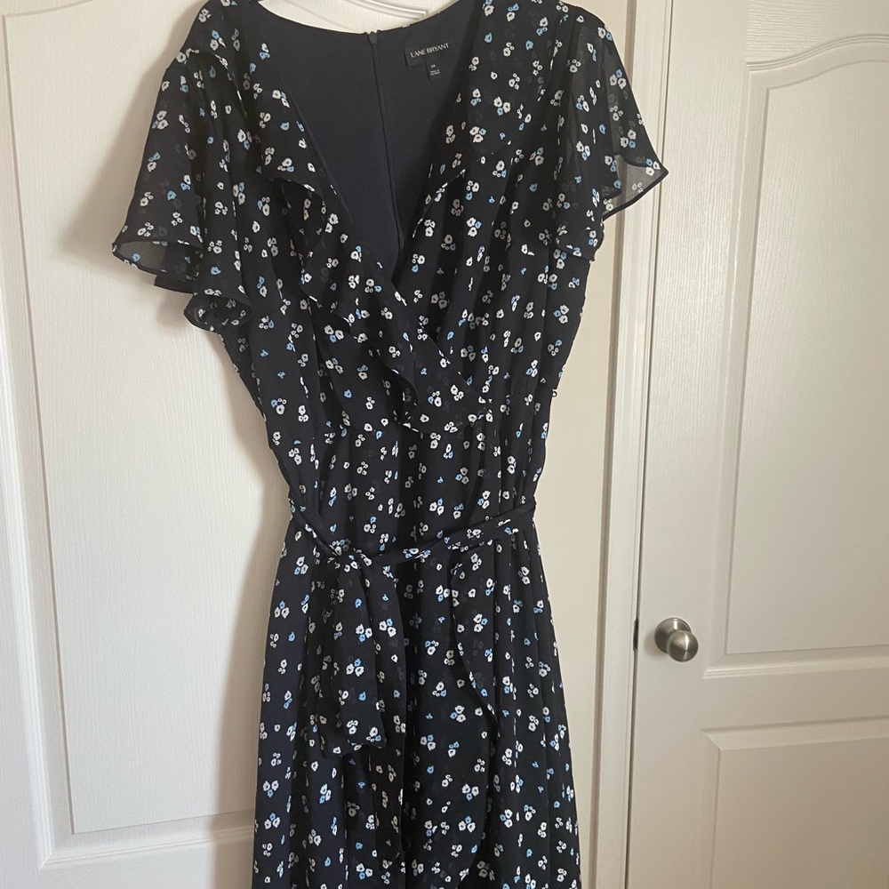 Lane Bryant Black and White Asymmetrical Sundress